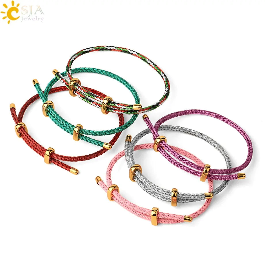 Cute and colorful threaded bracelet